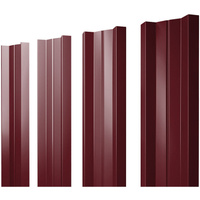 Штакетник металлический М-100, 0.4 м цвет 3005 - винно-красный