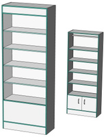 Витрина демонстрационная А1/11 800х350х2100 мм