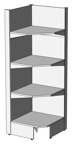 Стеллаж металлический полный угол 700х700х1950 мм