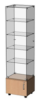 Стеклянная витрина ВС-500т 500х420х1929 мм