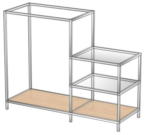 Вешало-стойка для одежды островная П3
