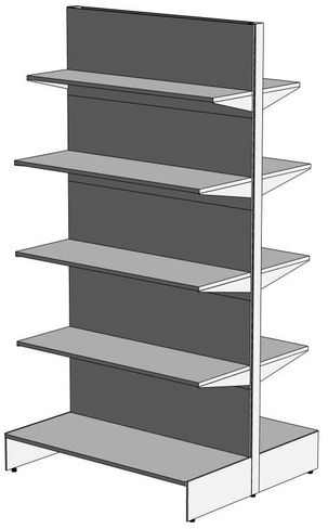 Стеллаж торговый 2-х сторонний 1200х1100х2350 мм