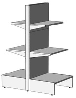 Стеллаж торговый 2-х сторонний 600х1100х1450 мм