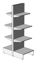 Стеллаж торговый 2-х сторонний 600х1100х1950 мм
