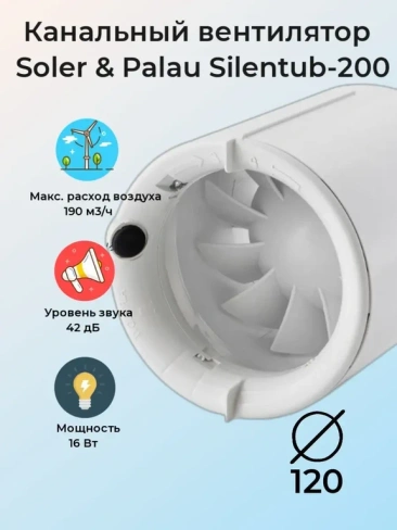 Канальный вентилятор Soler&Palau Silentub-200