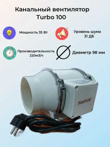 Канальный вентилятор Turbo 100 Vector