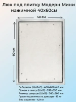 Ревизионный люк Модерн Мини 40х60