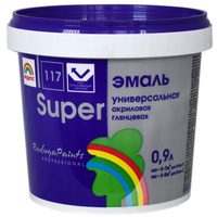 Эмаль SUPER универсальная акриловая, глянцевая база А 0,9 л