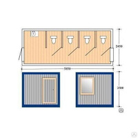 Блок контейнер БК-2 с раковинами и санузлом