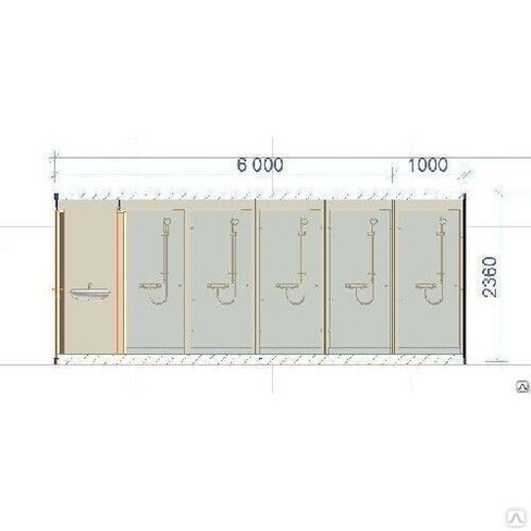 Блок контейнер БК-5 с душевой