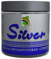 Эмаль декоративная SILVER акриловая, перламутровая, под серебро 0,4л