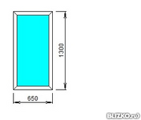 Окно пластиковое однокамерное Exprof 1300x650 одностворчатое