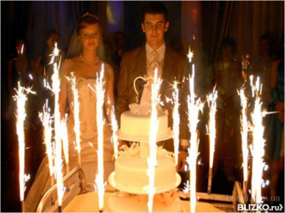 Свечи фонтан на торт (малая, средняя, большая, гигант, 45 секунд)
