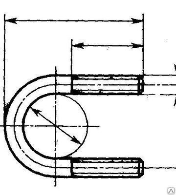 Хомут резьбовой ГОСТ 24137-81 материал круг д. 6(8)