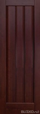 Дверь межкомнатная, Версаль ДГ цвет махагон, массив ольхи
