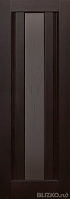 Дверь межкомнатная, Версаль остекленная цвет венге, массив ольхи