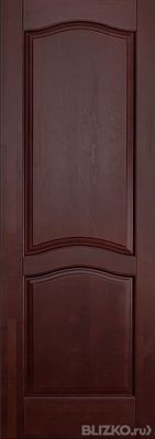 Дверь межкомнатная, ЛеоДГ, цвет махагон, массив ольхи