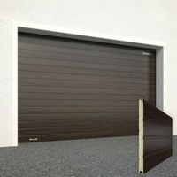 Гаражные секционные ворота DoorHan серии RSD01BIW №6 2750х2500 доска, венге
