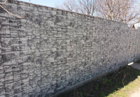 Забор из профлиста с покрытием под камень, высотой 1,5 метра