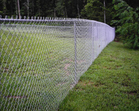 Забор из оцинкованной сетки рабицы, высотой 1 метр