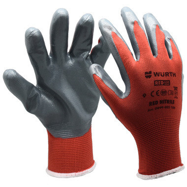 Перчатки Wurth RED NITRILE