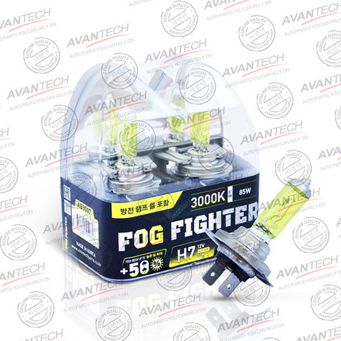 Высокотемпературные галогенные лампы AVANTECH Fog Fighter H7 +50% (2шт)