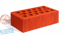 Кирпич керамический облицовочный Керма полуторный красный бархат 250х120х88 мм