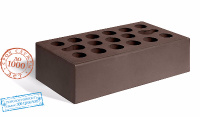 Кирпич керамический облицовочный Керма полуторный шоколад бархат 250х120х88 мм