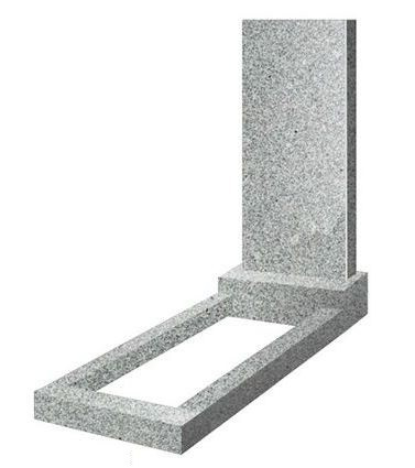 Памятник из серого гранита 110х50х8 см