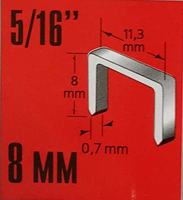 Скобы для степлера 8х0,7мм 53тип (1000 шт/уп)