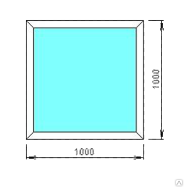 Пластиковое окно одностворчатое Knipping 1000х1000 однокамерное под ключ
