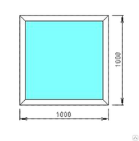 Пластиковое окно одностворчатое Enwin 1000х1000 однокамерное