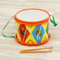 Барабан Тульская игрушка "Гусарский" с оранжевой окантовкой арт.С2-2 ТулИгрушка