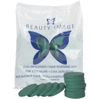 Горячий воск в дисках - Зеленый - с экстрактом водорослей, для сухой кожи №3 Beauty Image (Испания)