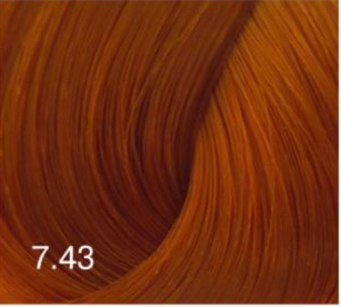 Перманентный крем-краситель для волос Expert Color (8022033103840, 7/43, русый медно-золотистый, 100 мл) Bouticle (Итали