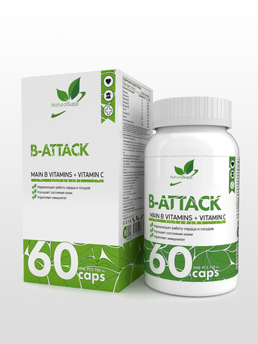 Витамины B-Attack 60 капсул