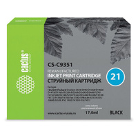 Картридж струйный CACTUS CS-C9351 для HP Deskjet 3920/3940/officeJet4315 черный