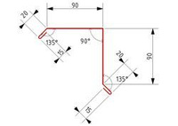 Карнизная планка для металлочерепицы 103х70х20-2000 мм Crown BT