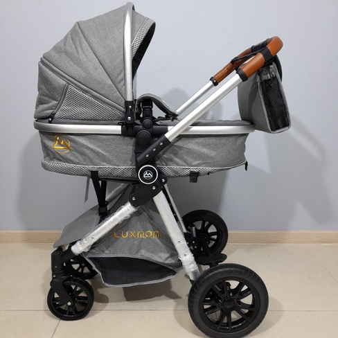 Детская коляска трансформер 3 в 1 Luxmom HGV-9 цвет серый