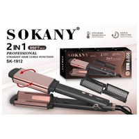 Уникальный выпрямитель для волос SILKY SHINE/Утюжок для выпрямления густых и длинных волос с ионизацией /SK-1912 Sokany