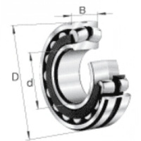 Подшипник роликовый радиальный сферический двухрядный с цилиндрическим отверстием внутреннего кольца 53509 (4ПЗ)