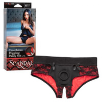 Страпон с трусиками Scandal Crotchless Pegging Panty Set L/XL California Exotic Novelties
