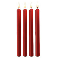 Набор восковых BDSM-свечей Teasing Wax Candles Large, красный Shots toys