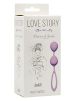 Вагинальные шарики Diaries of Geisha со смещенным центром тяжести – фиолетовый Lola Toys