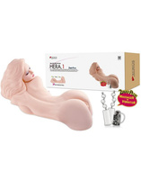 Секс кукла Hera 1+ с тремя отверстиями, вибрацией, ротацией и голосом – телесный Kokos
