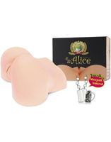 Полуторс-мастурбатор в позе догги-стайл Alice+ вагина и анус с вибрацией, ротацией и голосом – телесный Kokos