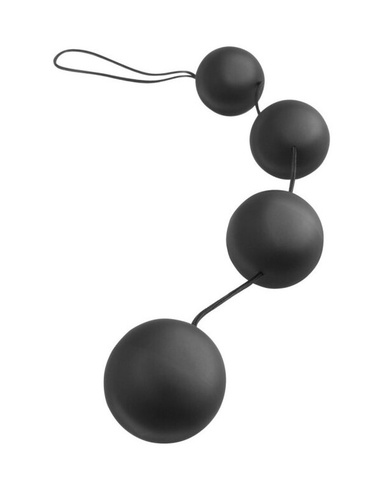 Анальная цепочка из 4 шариков из силикона Deluxe Vibro Balls Pipedream