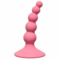 Анальная пробка Ribbed Plug Pink 4108-01Lola Lola Toys