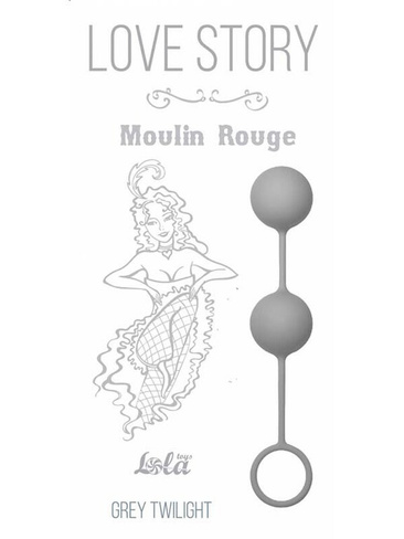 Вагинальные шарики Moulin Rouge со смещенным центром тяжести – серый Lola Toys