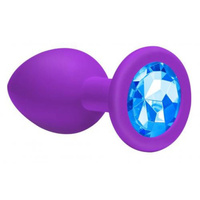 Анальная пробка Emotions Cutie Large Purple light blue crystall 4013-05Lola Lola Toys